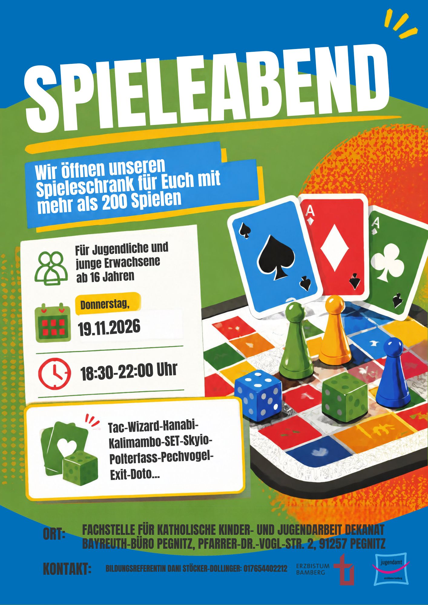 Spieleabend Flyer zum Spieleabend